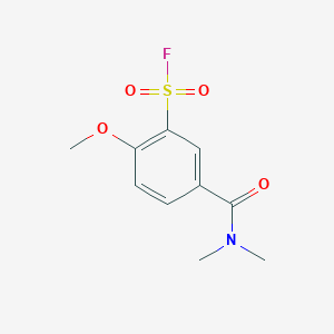 molecular formula C10H12FNO4S B2441344 5-(Dimethylcarbamoyl)-2-methoxybenzenesulfonyl fluoride CAS No. 2138428-33-6