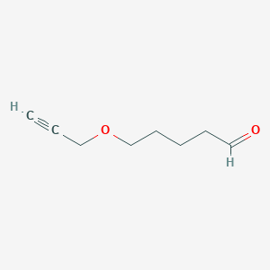 molecular formula C8H12O2 B2441346 5-Prop-2-ynoxypentanal CAS No. 524067-85-4