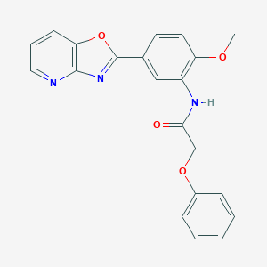N-[2-methoxy-5-([1,3]oxazolo[4,5-b]pyridin-2-yl)phenyl]-2-phenoxyacetamide