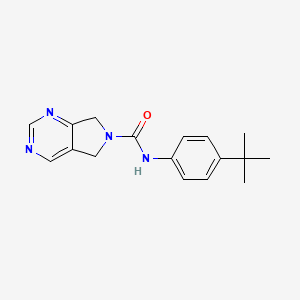molecular formula C17H20N4O B2441350 N-(4-(叔丁基)苯基)-5H-吡咯并[3,4-d]嘧啶-6(7H)-甲酰胺 CAS No. 1448130-61-7