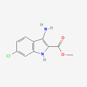 molecular formula C10H9ClN2O2 B2441358 methyl 3-amino-6-chloro-1H-indole-2-carboxylate CAS No. 142641-05-2