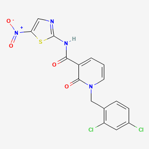 molecular formula C16H10Cl2N4O4S B2441363 1-(2,4-二氯苄基)-N-(5-硝基噻唑-2-基)-2-氧代-1,2-二氢吡啶-3-甲酰胺 CAS No. 941904-53-6