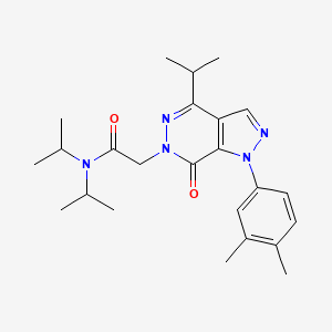 2-(1-(3,4-dimethylphenyl)-4-isopropyl-7-oxo-1H-pyrazolo[3,4-d]pyridazin-6(7H)-yl)-N,N-diisopropylacetamide