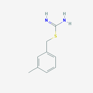 molecular formula C9H12N2S B2441375 {[(3-Methylphenyl)methyl]sulfanyl}methanimidamide CAS No. 763905-22-2