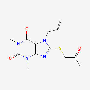 1,3-Dimethyl-8-(2-oxopropylsulfanyl)-7-prop-2-enylpurine-2,6-dione