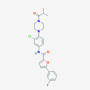 N-[3-chloro-4-(4-isobutyryl-1-piperazinyl)phenyl]-5-(3-fluorophenyl)-2-furamide