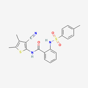 N-(3-cyano-4,5-dimethylthiophen-2-yl)-2-(4-methylbenzenesulfonamido)benzamide