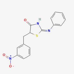 (2E)-5-(3-nitrobenzyl)-2-(phenylimino)-1,3-thiazolidin-4-one