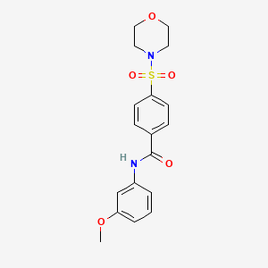 molecular formula C18H20N2O5S B2441399 N-(3-methoxyphenyl)-4-(morpholinosulfonyl)benzamide CAS No. 313520-83-1