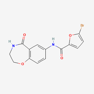 5-bromo-N-(5-oxo-2,3,4,5-tetrahydrobenzo[f][1,4]oxazepin-7-yl)furan-2-carboxamide