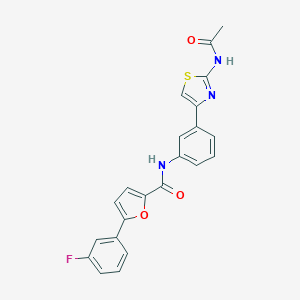 N-{3-[2-(acetylamino)-1,3-thiazol-4-yl]phenyl}-5-(3-fluorophenyl)-2-furamide