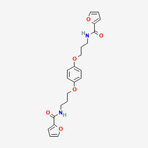molecular formula C22H24N2O6 B2441410 N-[3-(4-{3-[(2-呋喃甲酰基)氨基]丙氧基}苯氧基)丙基]-2-呋喃酰胺 CAS No. 860651-53-2