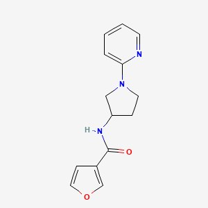molecular formula C14H15N3O2 B2441413 N-(1-(pyridin-2-yl)pyrrolidin-3-yl)furan-3-carboxamide CAS No. 1795484-03-5