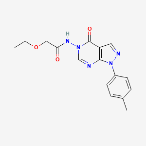 molecular formula C16H17N5O3 B2441421 2-ethoxy-N-(4-oxo-1-(p-tolyl)-1H-pyrazolo[3,4-d]pyrimidin-5(4H)-yl)acetamide CAS No. 899966-55-3