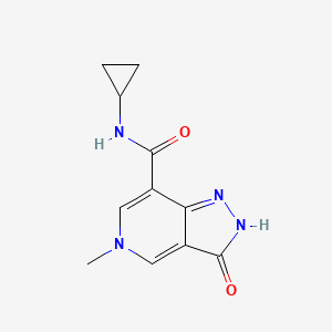 N-cyclopropyl-5-methyl-3-oxo-3,5-dihydro-2H-pyrazolo[4,3-c]pyridine-7-carboxamide