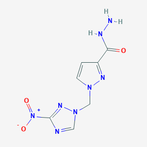 1-((3-Nitro-1H-1,2,4-triazol-1-yl)methyl)-1H-pyrazole-3-carbohydrazide