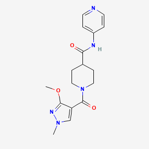 1-(3-methoxy-1-methyl-1H-pyrazole-4-carbonyl)-N-(pyridin-4-yl)piperidine-4-carboxamide