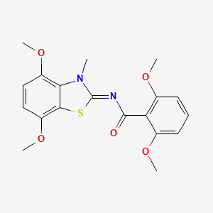 N-(4,7-dimethoxy-3-methyl-1,3-benzothiazol-2-ylidene)-2,6-dimethoxybenzamide