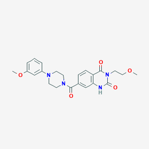 molecular formula C23H26N4O5 B2441449 3-(2-methoxyethyl)-7-(4-(3-methoxyphenyl)piperazine-1-carbonyl)quinazoline-2,4(1H,3H)-dione CAS No. 2034417-93-9