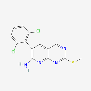 6-(2,6-Dichlorophenyl)-2-(methylthio)pyrido[2,3-d]pyrimidin-7-amine