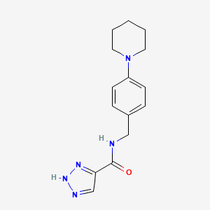 molecular formula C15H19N5O B2441457 N-(4-(piperidin-1-yl)benzyl)-1H-1,2,3-triazole-5-carboxamide CAS No. 1428000-07-0