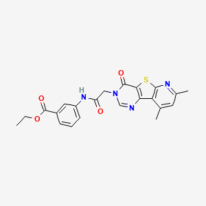 ethyl 3-{[(7,9-dimethyl-4-oxopyrido[3',2':4,5]thieno[3,2-d]pyrimidin-3(4H)-yl)acetyl]amino}benzoate