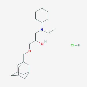 N-{3-[(adamantan-1-yl)methoxy]-2-hydroxypropyl}-N-ethylcyclohexanamine hydrochloride
