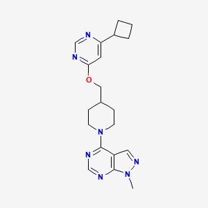 4-[4-[(6-Cyclobutylpyrimidin-4-yl)oxymethyl]piperidin-1-yl]-1-methylpyrazolo[3,4-d]pyrimidine