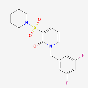1-(3,5-difluorobenzyl)-3-(piperidin-1-ylsulfonyl)pyridin-2(1H)-one