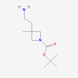 tert-Butyl 3-(2-aminoethyl)-3-methyl-azetidine-1-carboxylate