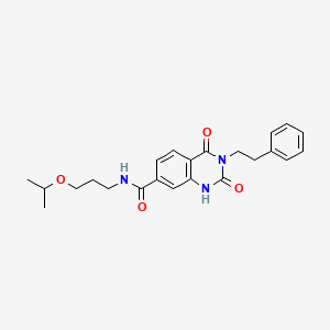 N-(3-isopropoxypropyl)-2,4-dioxo-3-phenethyl-1,2,3,4-tetrahydroquinazoline-7-carboxamide