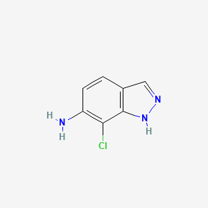 molecular formula C7H6ClN3 B2441497 7-Chloro-1H-indazol-6-amine CAS No. 112635-08-2