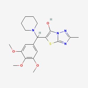 2-Methyl-5-(piperidin-1-yl(3,4,5-trimethoxyphenyl)methyl)thiazolo[3,2-b][1,2,4]triazol-6-ol