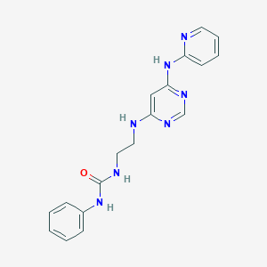 1-Phenyl-3-(2-((6-(pyridin-2-ylamino)pyrimidin-4-yl)amino)ethyl)urea