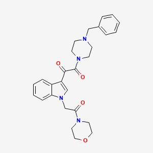 1-(4-benzylpiperazin-1-yl)-2-(1-(2-morpholino-2-oxoethyl)-1H-indol-3-yl)ethane-1,2-dione