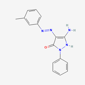 (Z)-3-amino-1-phenyl-4-(2-(m-tolyl)hydrazono)-1H-pyrazol-5(4H)-one