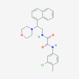 N1-(3-chloro-4-methylphenyl)-N2-(2-morpholino-2-(naphthalen-1-yl)ethyl)oxalamide