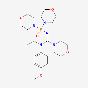 molecular formula C22H36N5O5P B2441516 N'-dimorpholin-4-ylphosphoryl-N-ethyl-N-(4-methoxyphenyl)morpholine-4-carboximidamide CAS No. 307526-46-1