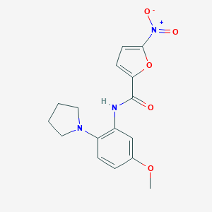 molecular formula C16H17N3O5 B244152 N-[5-methoxy-2-(1-pyrrolidinyl)phenyl]-5-nitro-2-furamide 