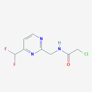 2-Chloro-N-[[4-(difluoromethyl)pyrimidin-2-yl]methyl]acetamide