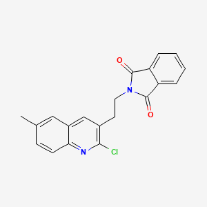 molecular formula C20H15ClN2O2 B2441527 2-[2-(2-chloro-6-methylquinolin-3-yl)ethyl]-2,3-dihydro-1H-isoindole-1,3-dione CAS No. 1332529-84-6