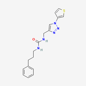 molecular formula C17H19N5OS B2441529 1-(3-phenylpropyl)-3-((1-(thiophen-3-yl)-1H-1,2,3-triazol-4-yl)methyl)urea CAS No. 2034426-97-4