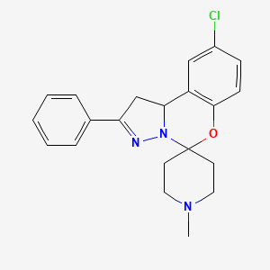 9'-Chloro-1-methyl-2'-phenyl-1',10b'-dihydrospiro[piperidine-4,5'-pyrazolo[1,5-c][1,3]benzoxazine]