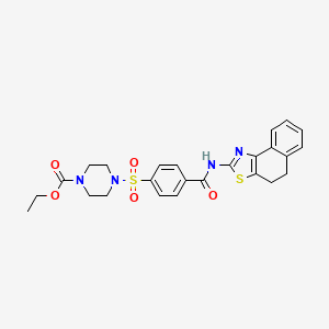 Ethyl 4-[4-(4,5-dihydrobenzo[e][1,3]benzothiazol-2-ylcarbamoyl)phenyl]sulfonylpiperazine-1-carboxylate