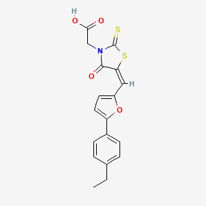 (E)-2-(5-((5-(4-ethylphenyl)furan-2-yl)methylene)-4-oxo-2-thioxothiazolidin-3-yl)acetic acid