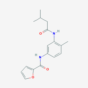 molecular formula C17H20N2O3 B244156 N-{4-methyl-3-[(3-methylbutanoyl)amino]phenyl}-2-furamide 