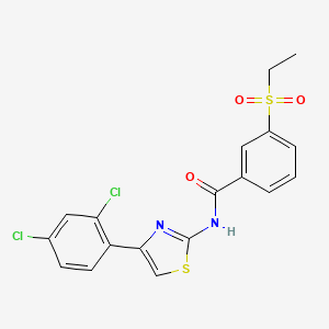 N-(4-(2,4-dichlorophenyl)thiazol-2-yl)-3-(ethylsulfonyl)benzamide