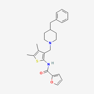 N-(3-((4-benzylpiperidin-1-yl)methyl)-4,5-dimethylthiophen-2-yl)furan-2-carboxamide