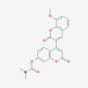 B2441565 [4-(8-methoxy-2-oxochromen-3-yl)-2-oxochromen-7-yl] N,N-dimethylcarbamate CAS No. 869078-99-9