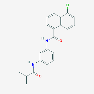 molecular formula C21H19ClN2O2 B244158 5-chloro-N-[3-(isobutyrylamino)phenyl]-1-naphthamide 